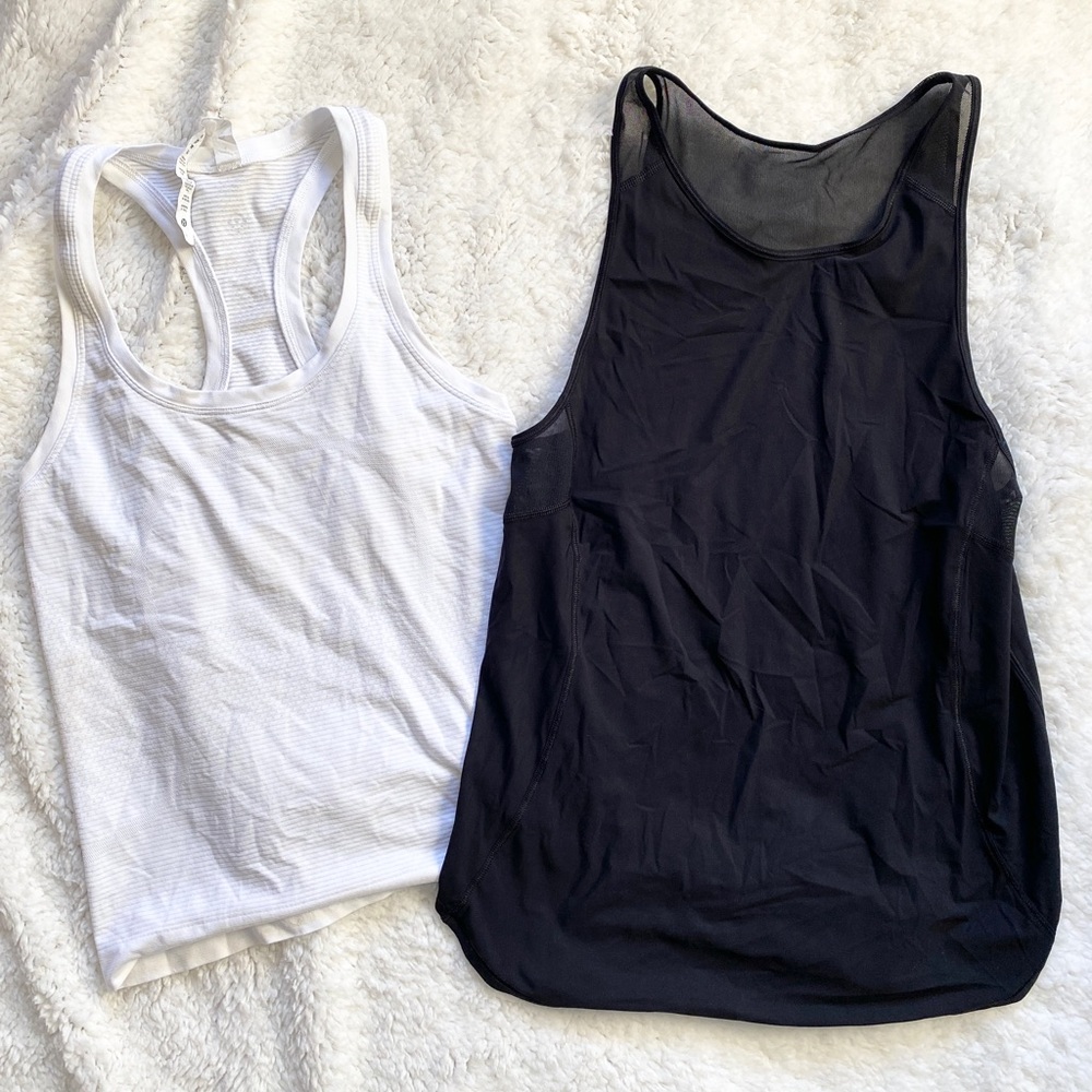 Lululemon Tank Top SET White and Black. Size 4